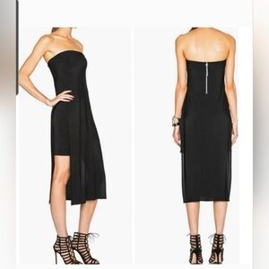 NWT Helmut Lang Elegant Black Strapless Dress